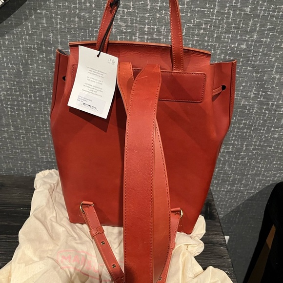 NWT MANSUR GAVRIEL Leather Backpack Brandy Avion main image 13